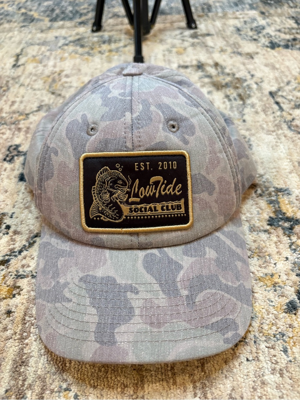 Low Tide Social Club Marsh Wear Camo Camoflauge Baseball Cap Hat Patch Logo